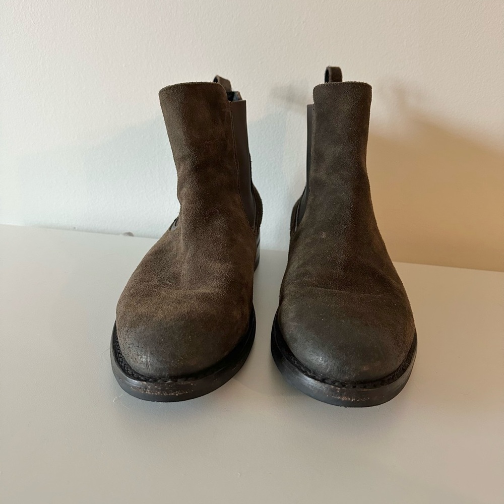 Thursday Boot Company Duke Suede Leather Chelsea Ankle Boots Brown 10.5 - Picture 3 of 6
